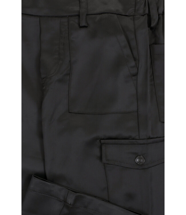 Cargo pants Black satin