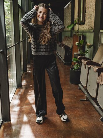 LOOXS 10sixteen Cargo pants Black satin LOOXS 10sixteen Cargo pants Black satin