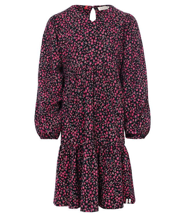 Dress crinkle Black Mini Flowers