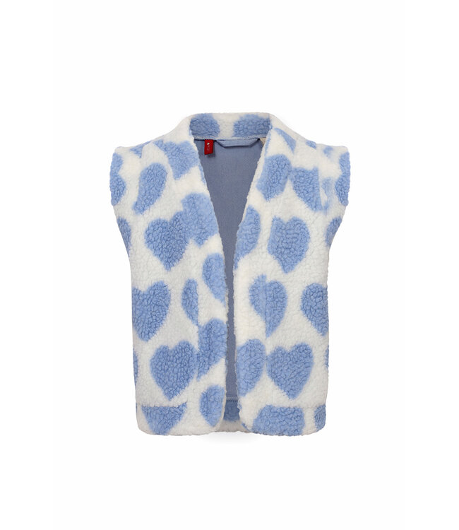 Teddy gilet Offwhite Hearts