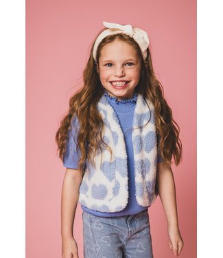 LOOXS Little fleece gilet Offwhite Hearts