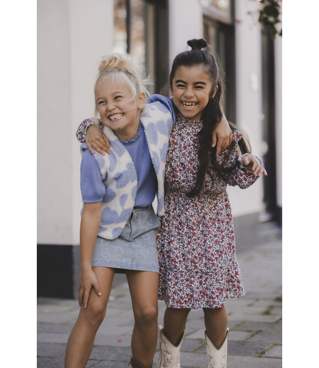 Wijd jersey jurkje Wildflower