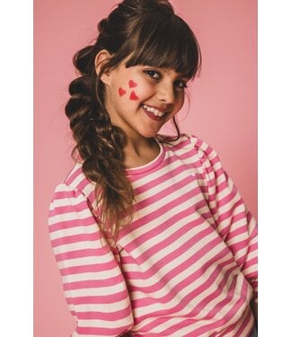 LOOXS Little Sweater Pink Stripe