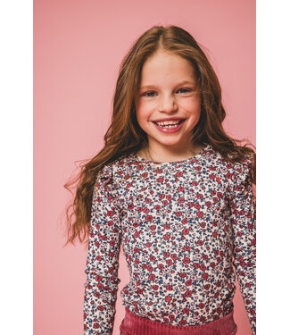 LOOXS Little Longsleeve Pointel cotton Wildflower