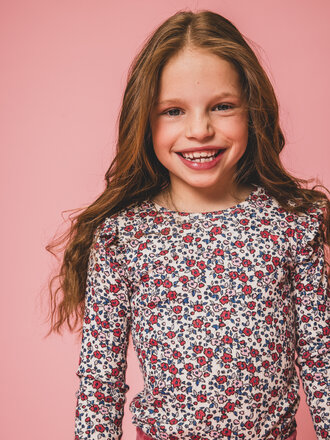 LOOXS Little Longsleeve Pointel cotton Wildflower LOOXS Little Longsleeve Pointel cotton Wildflower