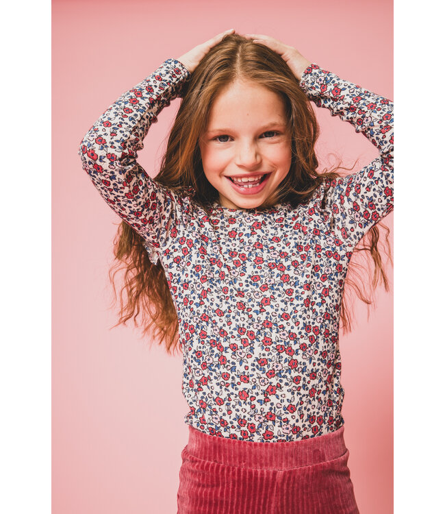Longsleeve Pointel katoen Wildflower