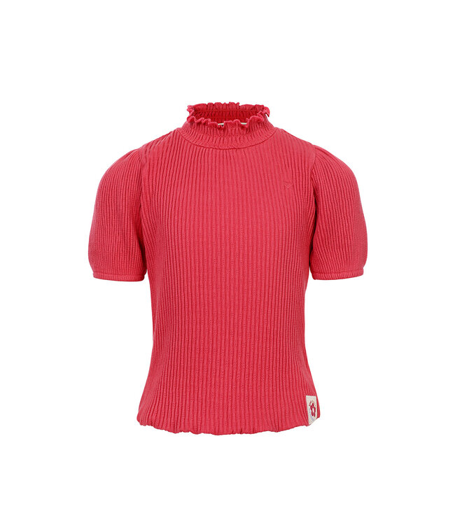 Fancy Rib top Pink Punch