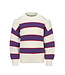 Striped knitted jumper keyholes