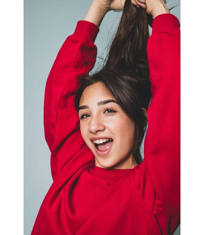 Sweater Rood Backprint