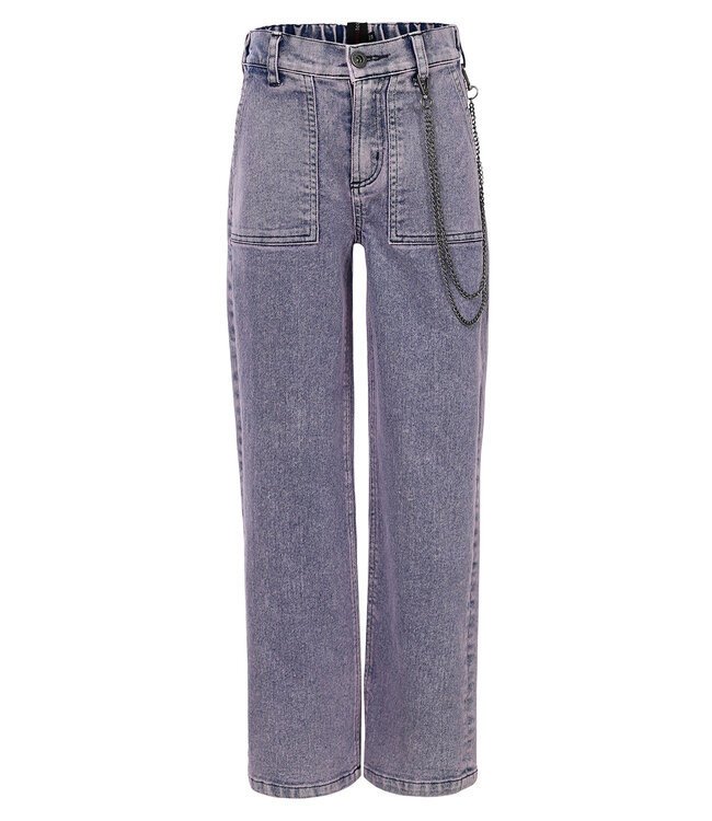 Purple denim washed look 