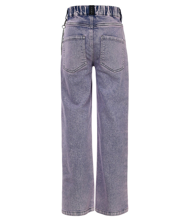 Purple denim washed look 