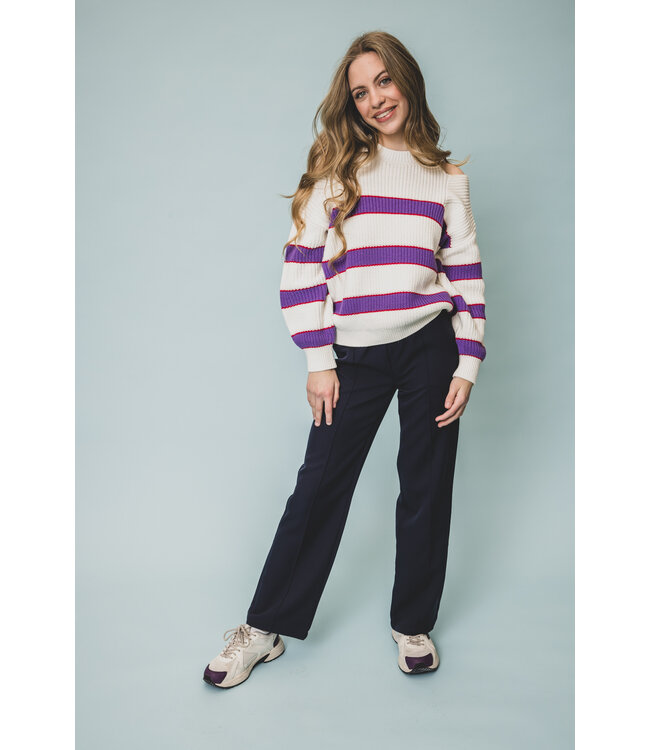 Sporty pantalon navy