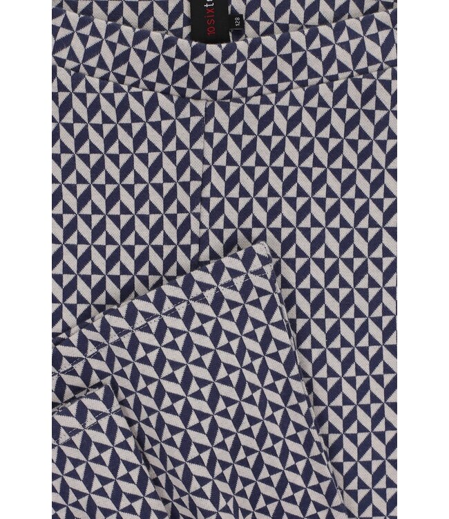 Navy Jacquard flared broekje