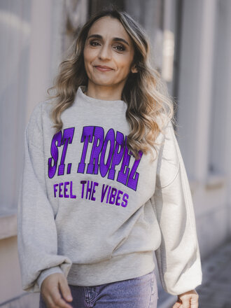 LXS the female concept LXS Super soft Viscose sweater Grey Melee LXS the female concept LXS Super soft Viscose sweater Grey Melee