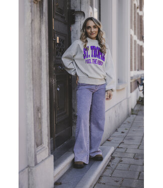 LXS the female concept LXS Paarse denim washed look 