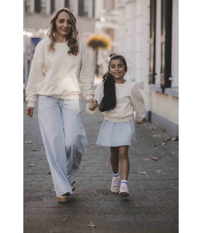 LXS Striped denim wide leg Bleach Blue