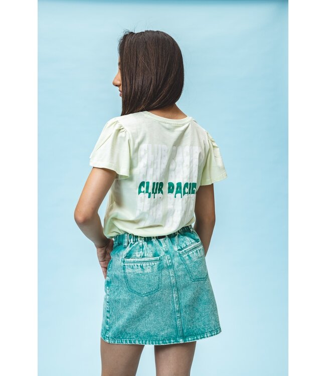 T-shirt Pastel Lime Modal/Cotton