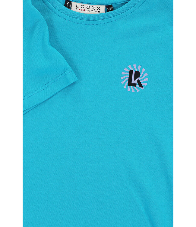 T-shirt Aqua Blue katoen/modal