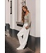 Pantalon wide leg White