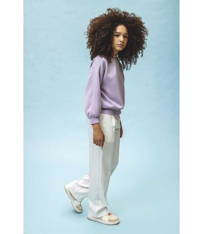 Pantalon wide leg White