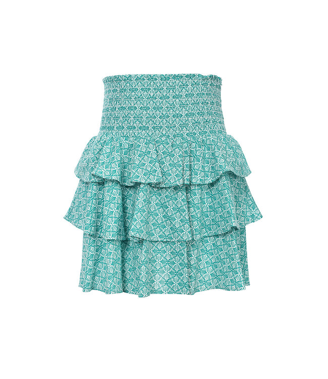 Stroken rokje Groen Katoen/Viscose woven