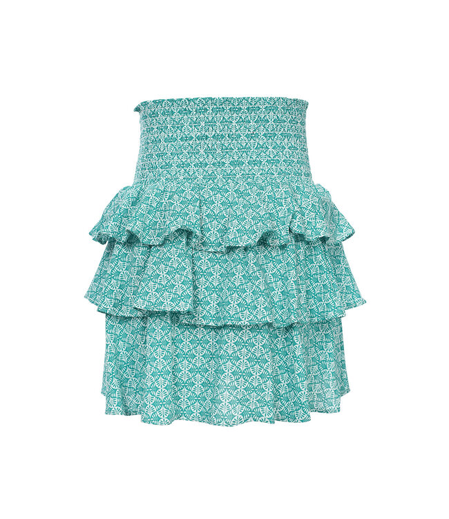 Stroken rokje Groen Katoen/Viscose woven