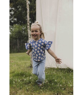 LOOXS Little heavy T-shirt Blue Flowerbomb