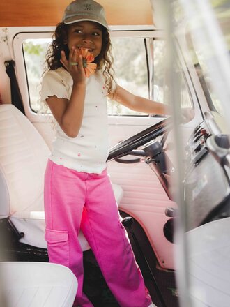 LOOXS Little T-shirt ribjersey Mini Embroidery LOOXS Little T-shirt ribjersey Mini Embroidery