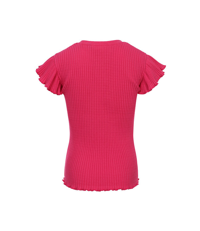 T-shirt Fuchsia ribjersey