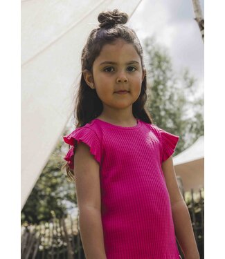 LOOXS Little T-shirt Fuchsia ribjersey