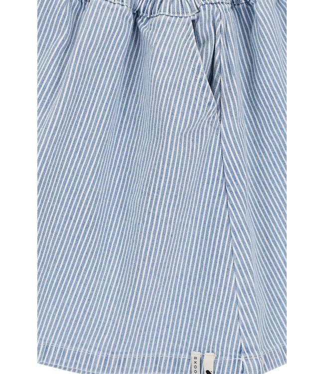 Striped denim skirt Bleach Blue