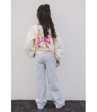 LOOXS Little Sweater Crème met Backprint 