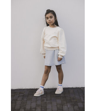 LOOXS Little Striped denim skirt Bleach Blue