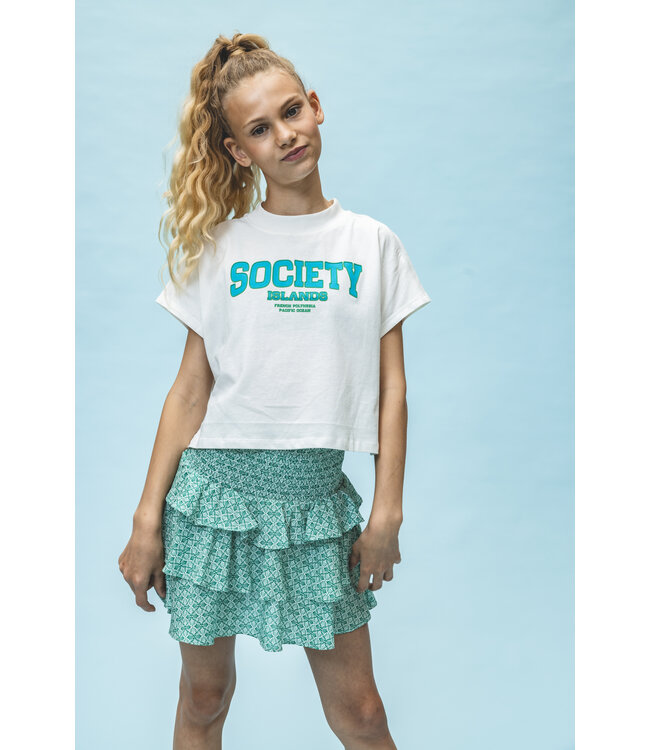 Frilly skirt woven Green Cotton/Viscose