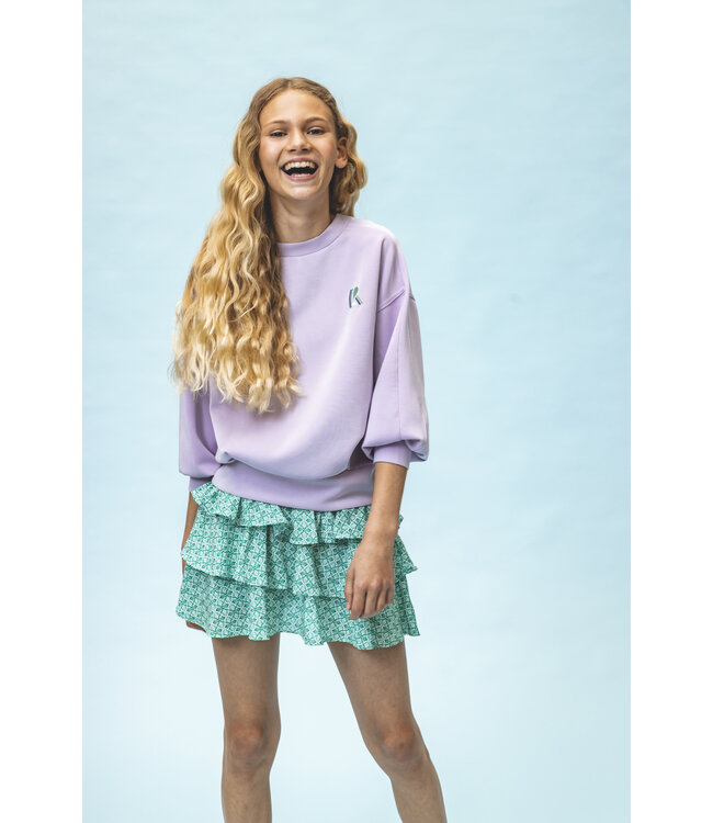 Frilly skirt woven Green Cotton/Viscose