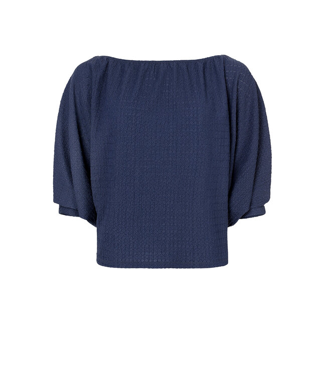LXS Navy top Vleermuis mouw