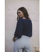 LXS Navy top Vleermuis mouw