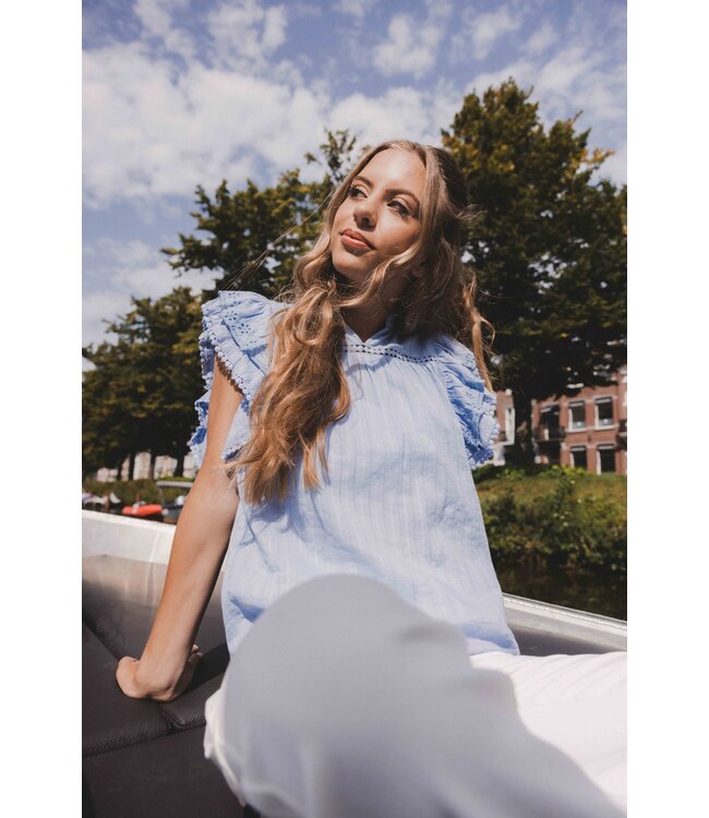 Boho Top Sky Blue