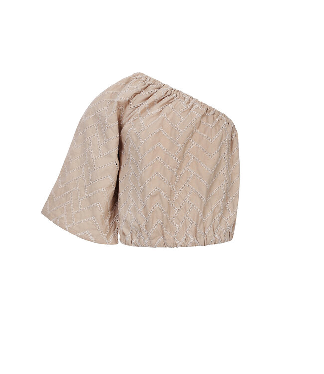 One shoulder Blouse Biscuit