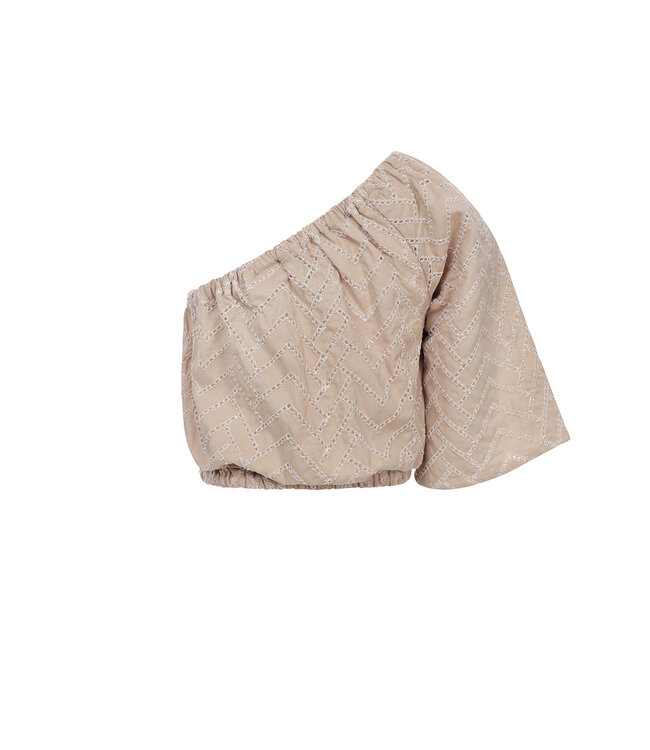 One shoulder Blouse Biscuit
