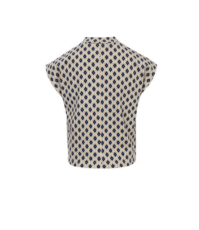 Jersey mouwloze top Mediterrane