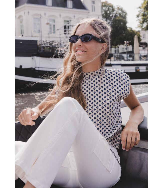 Denim white Cargo Stretch