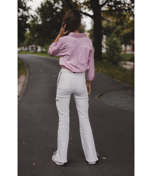 Denim white Cargo Stretch