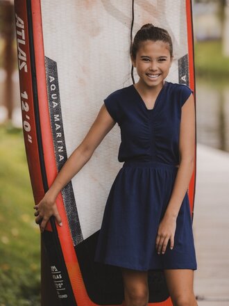 LOOXS 10sixteen Summer dress Navy jersey LOOXS 10sixteen Summer dress Navy jersey