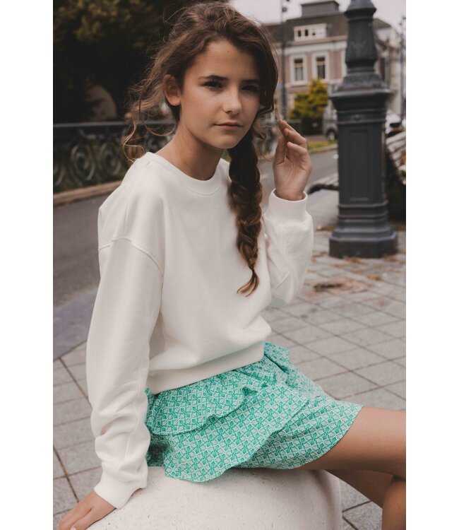 Frilly skirt woven Green Cotton/Viscose