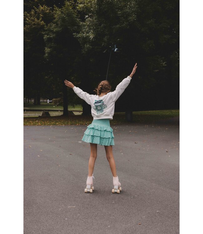 Frilly skirt woven Green Cotton/Viscose