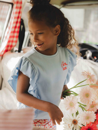 LOOXS Little T-shirt ribjersey Blue LOOXS Little T-shirt ribjersey Blue