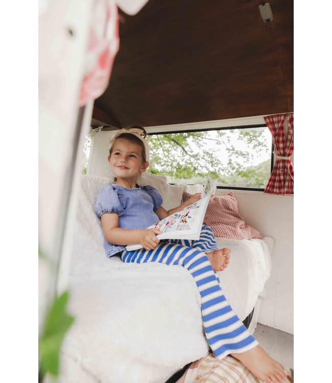 Flared pants Kobalt Stripe