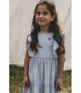 LOOXS Little Zomerjurk Light Blue Viscose/linnen