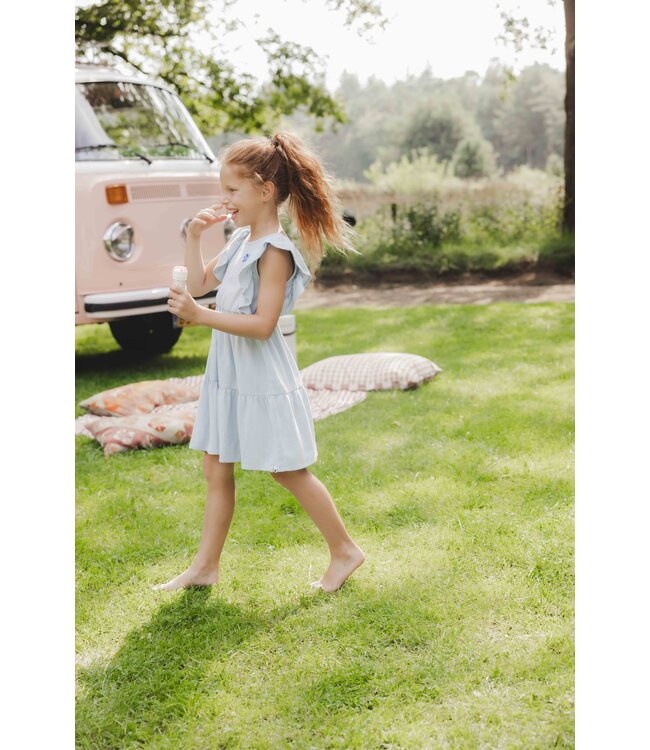 Zomerjurk Light Blue Viscose/linnen